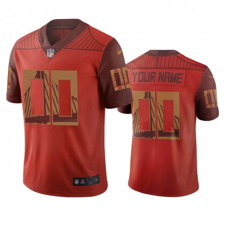 Camiseta Hombre NFL San Francisco 49ers Personalizar Orange City Edition Vapor Limited